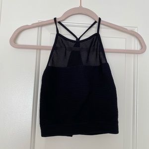 black halter crop top.